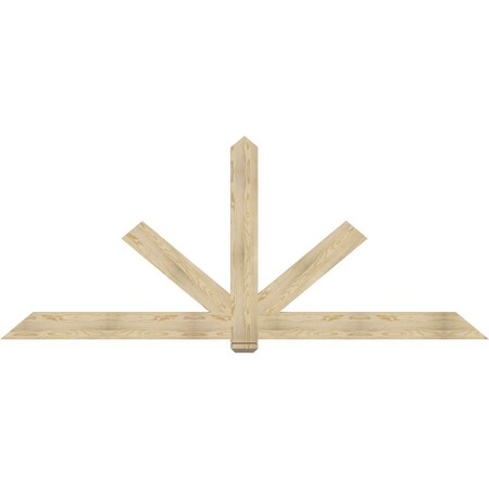 Ekena Millwork Kennewick Rough Sawn Timber Gable Bracket, Douglas Fir, 108"W x 45"H x 2"D x 6"F, 10/12 Pitch GBW108X45X0206KEN00RDF